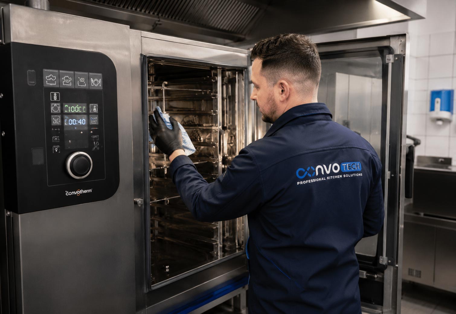 Техник на Convotech обслужва оборудване Convotherm - сервиз Варна