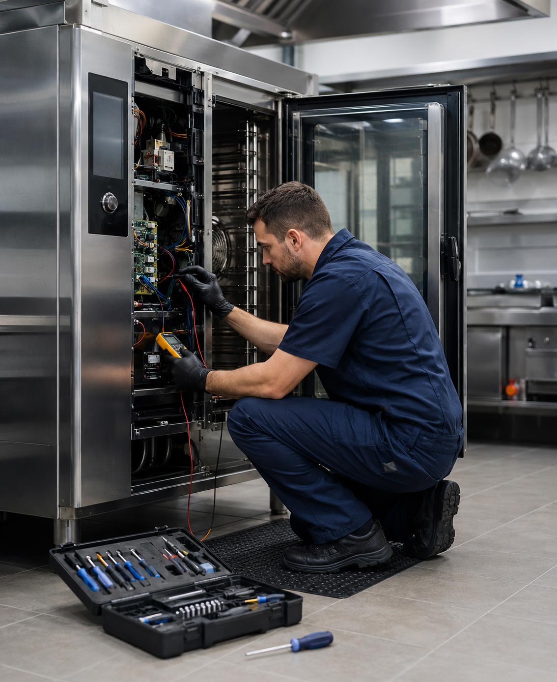 Ремонт на конвектомат Варна - техник на Convotech отстранява повреда